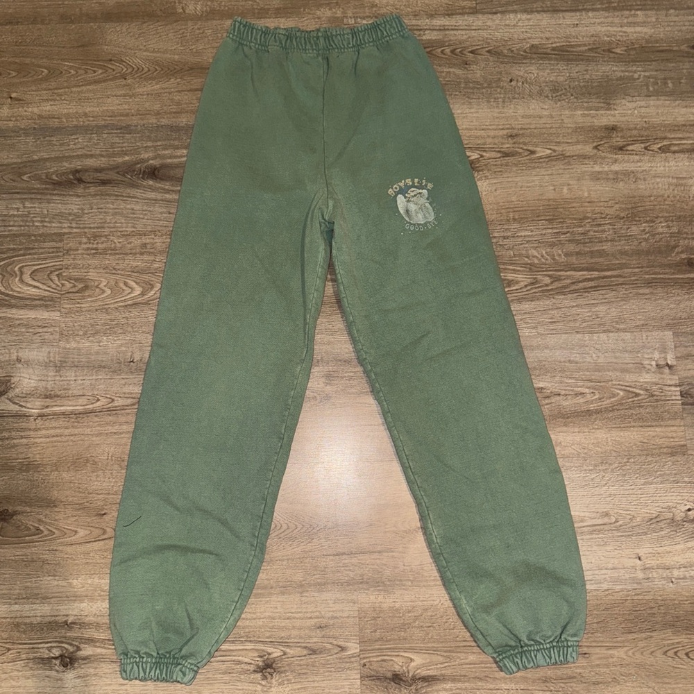 Green Kids Jogger Pants
